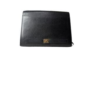 Valentino Garavali VTG Leather Shoulder/X-Body/Clutch Black Gold Hardware Magnet